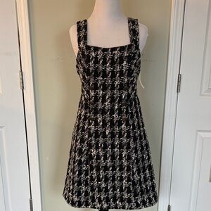 Maeve Black and White Patterned Mini Dress